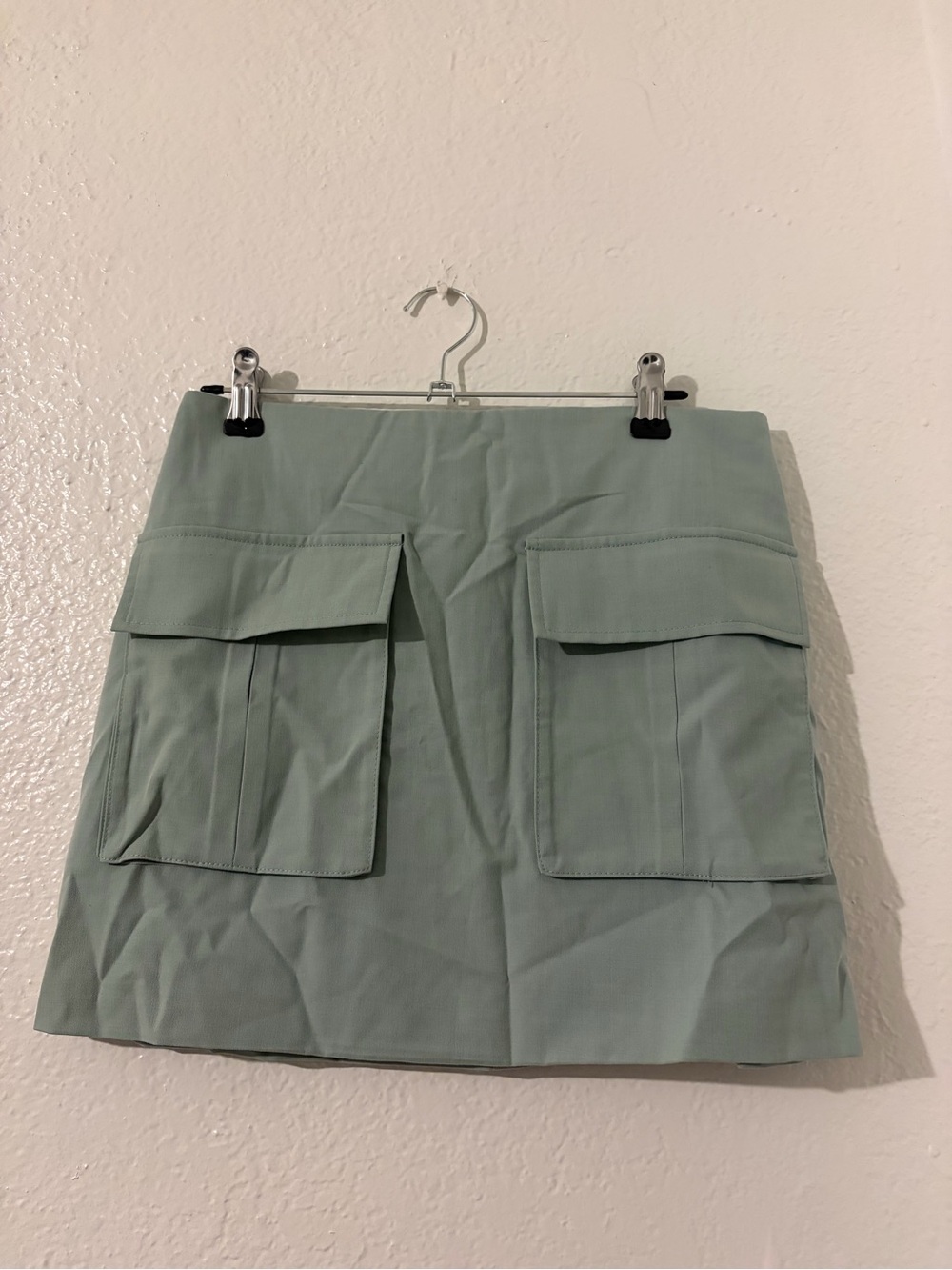 Women’s Mini Cargo Skirt in Sage Green